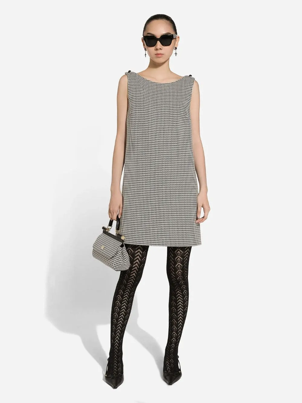 Black & White Medium Sicily Handbag