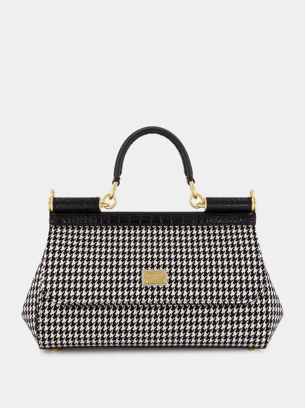 Black & White Medium Sicily Handbag