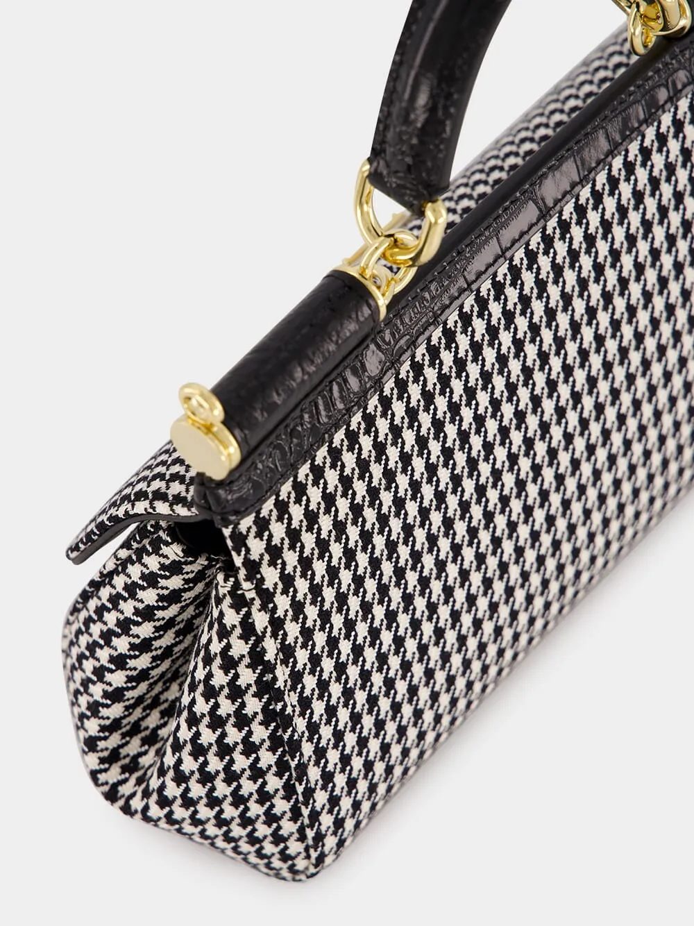 Black & White Medium Sicily Handbag