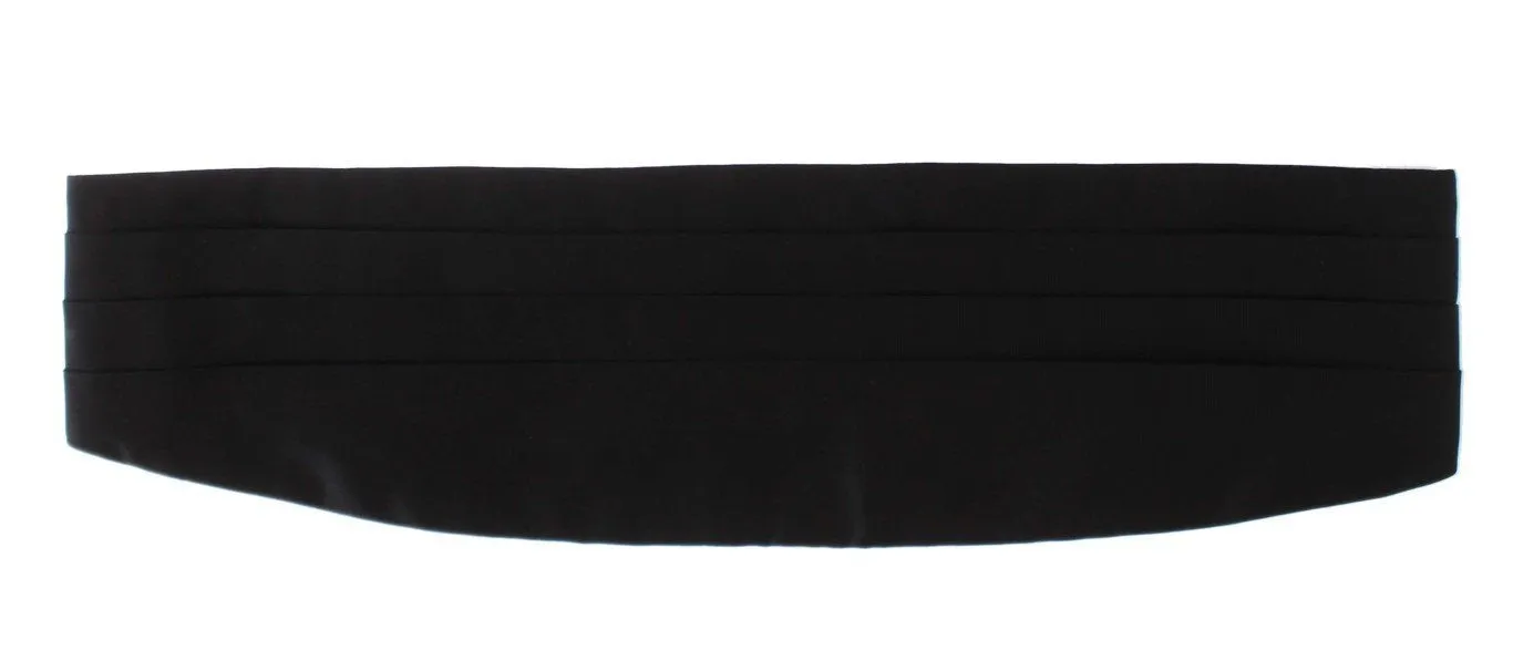 Black Wide Belt Silk Cummerbund