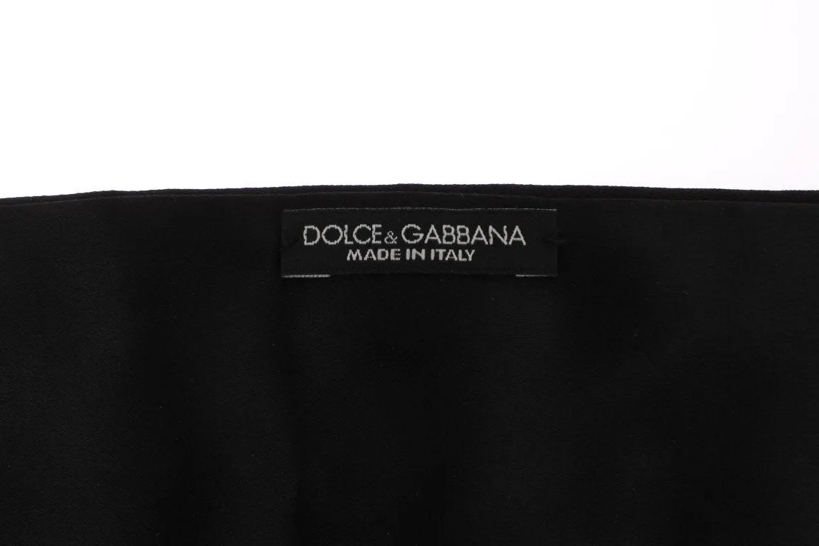 Black Wide Belt Silk Cummerbund
