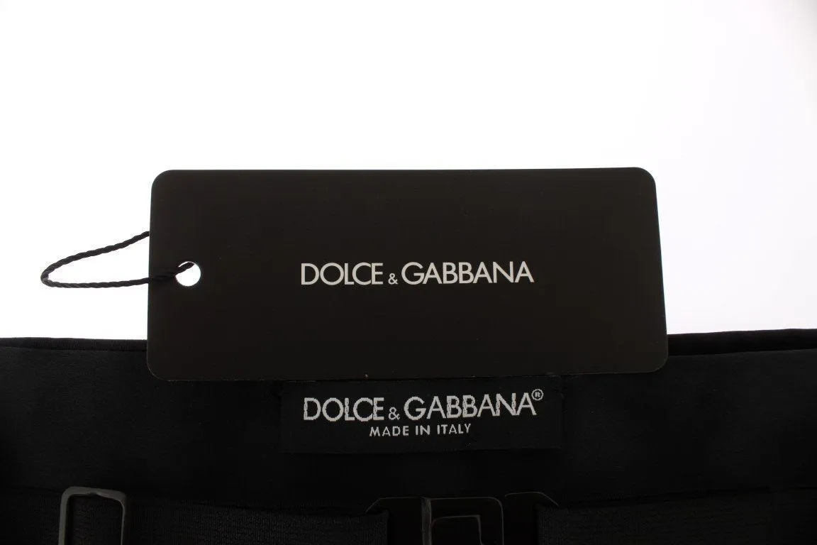 Black Wide Belt Silk Cummerbund