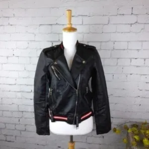 Blank NYC Faux Leather Moto Jacket Black Small