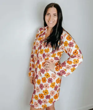 Blossom Women's Button Up Lounge Dress