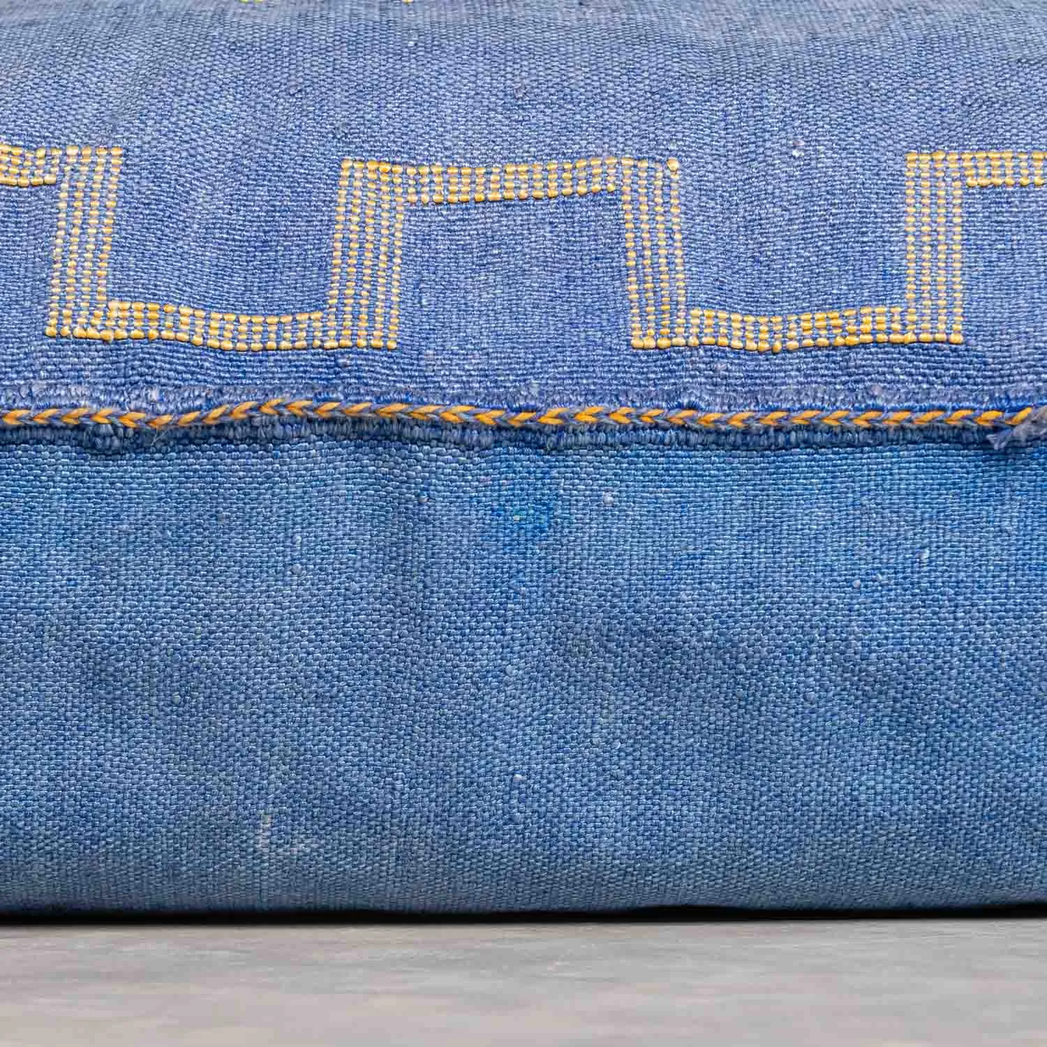 Blue Cactus silk pillow cover