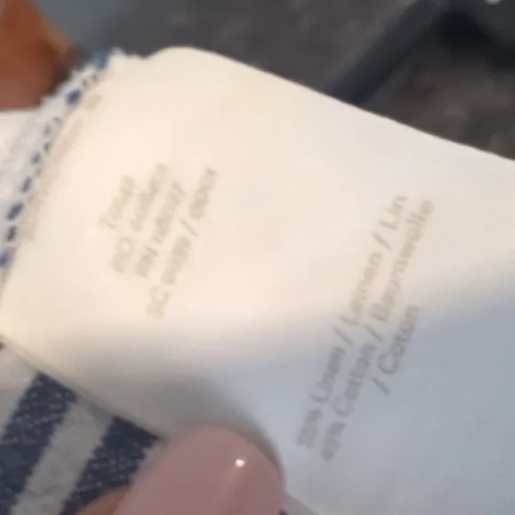 BODEN CORA BLUE AND WHITE STRIPED LINEN BLEND SHORTS