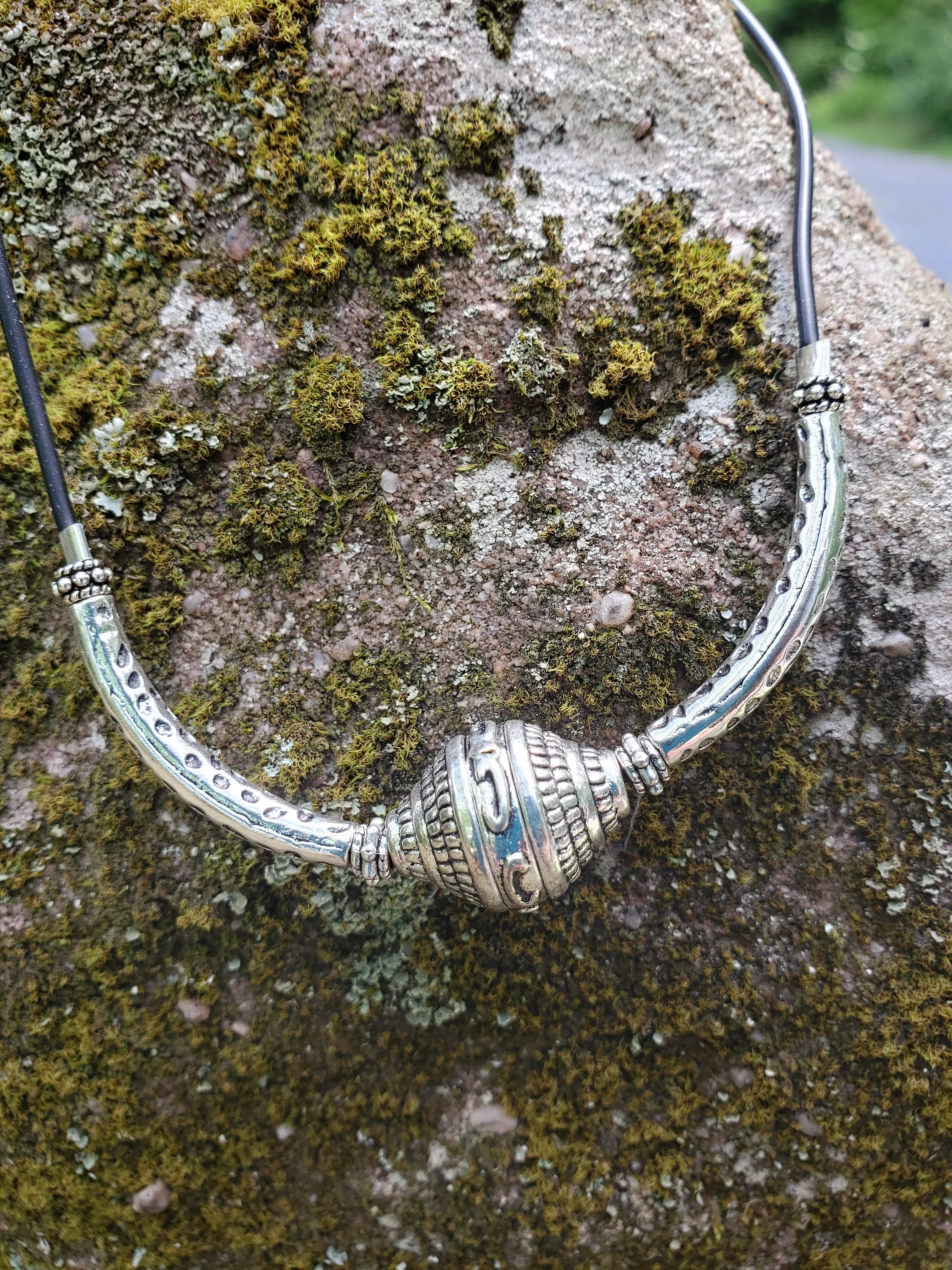 Boho Ball and Arc Magnetic Necklace