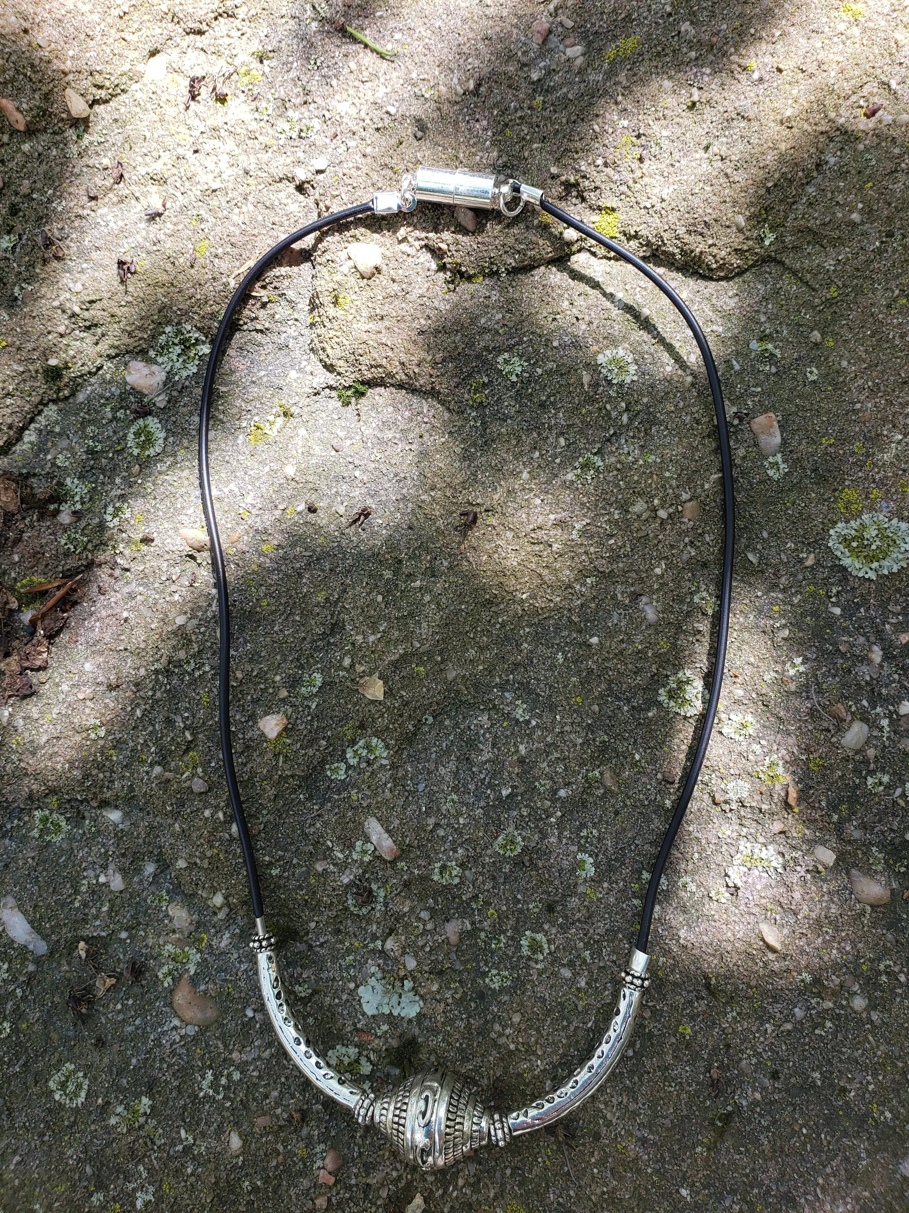 Boho Ball and Arc Magnetic Necklace