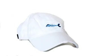 BONE FISH NEEDLEPOINT HAT WHITE