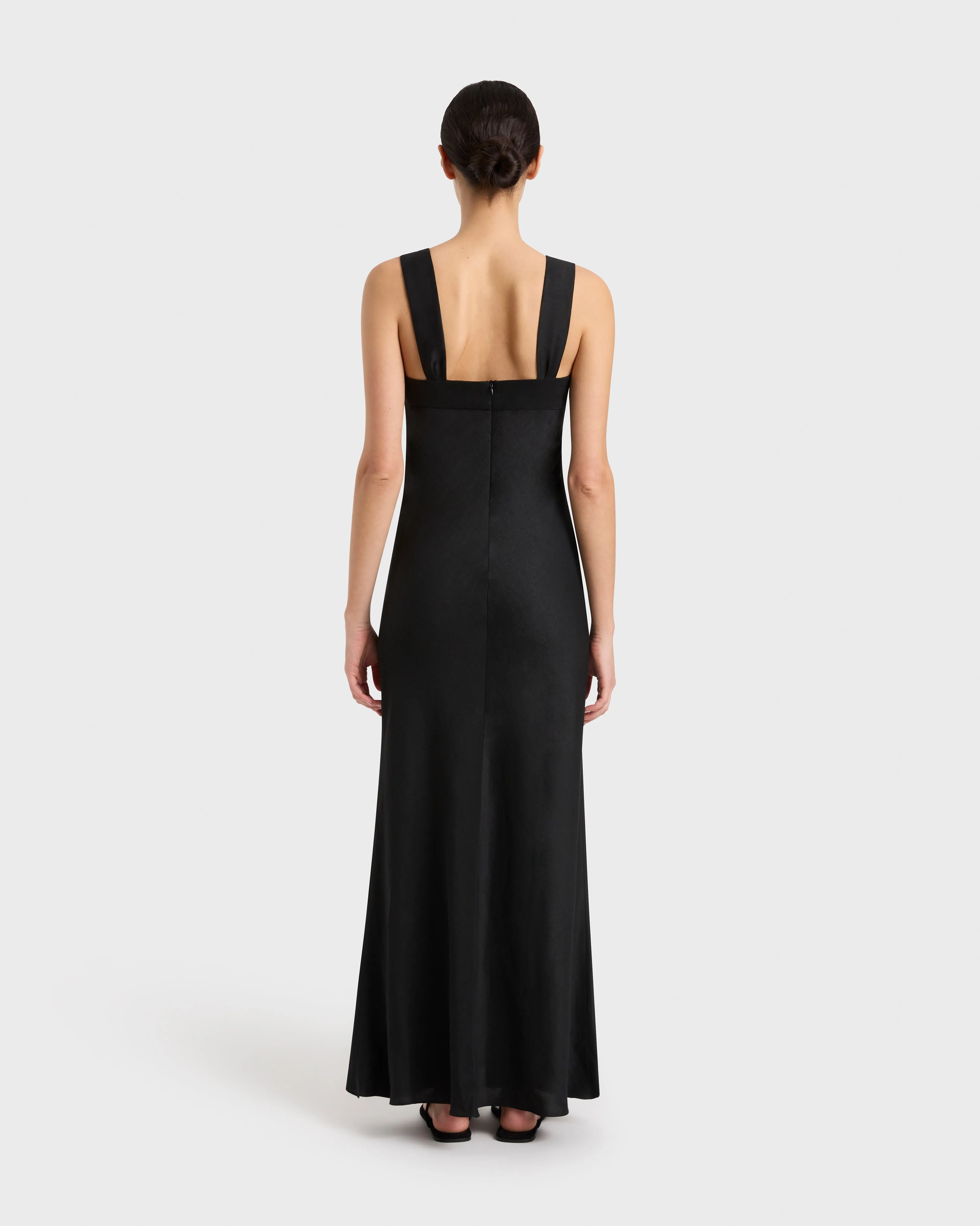 Bormio Twist Strap Dress - Black