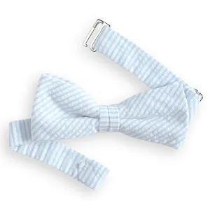 Bow Tie -- Blue Seersucker Stripe
