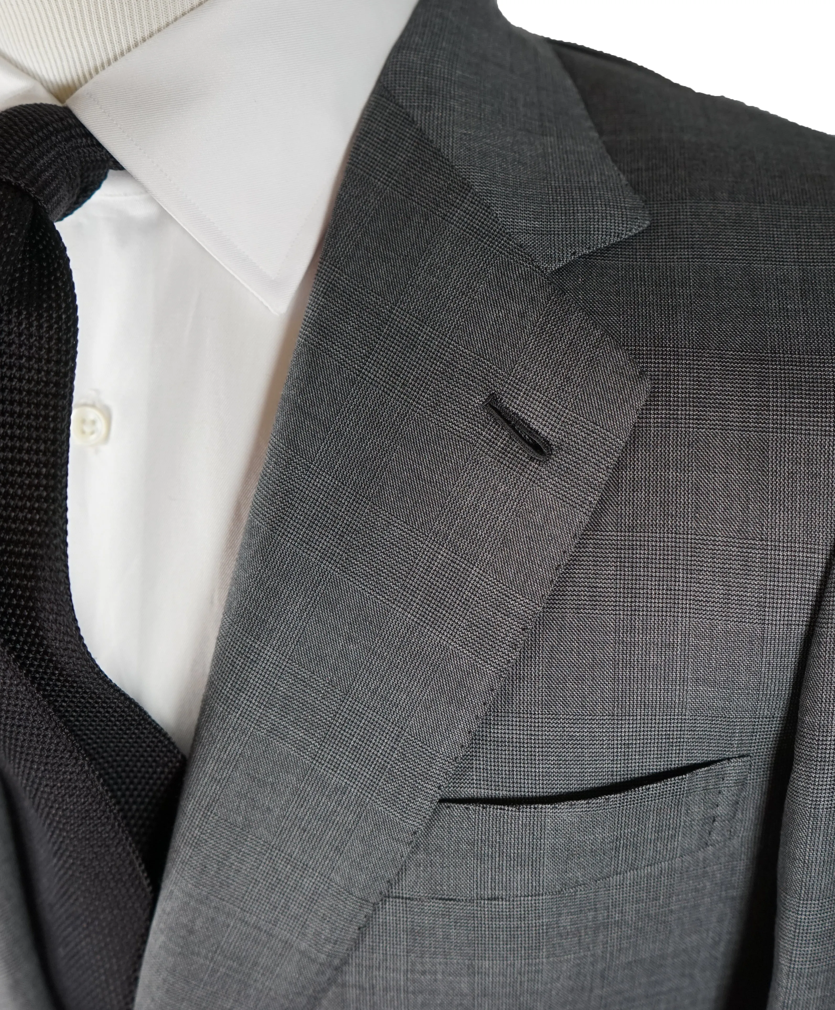 BRIONI - Prince of Wales Check Wool & Silk Suit Hand Made In Italy - 38R