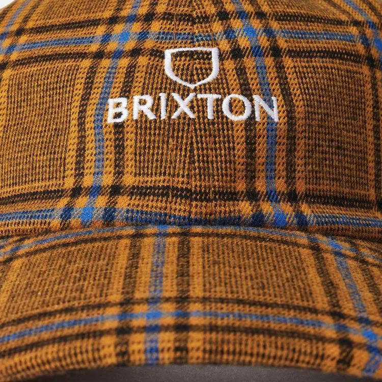 Brixton Alpha LP Snapback Cap Blonde Plaid
