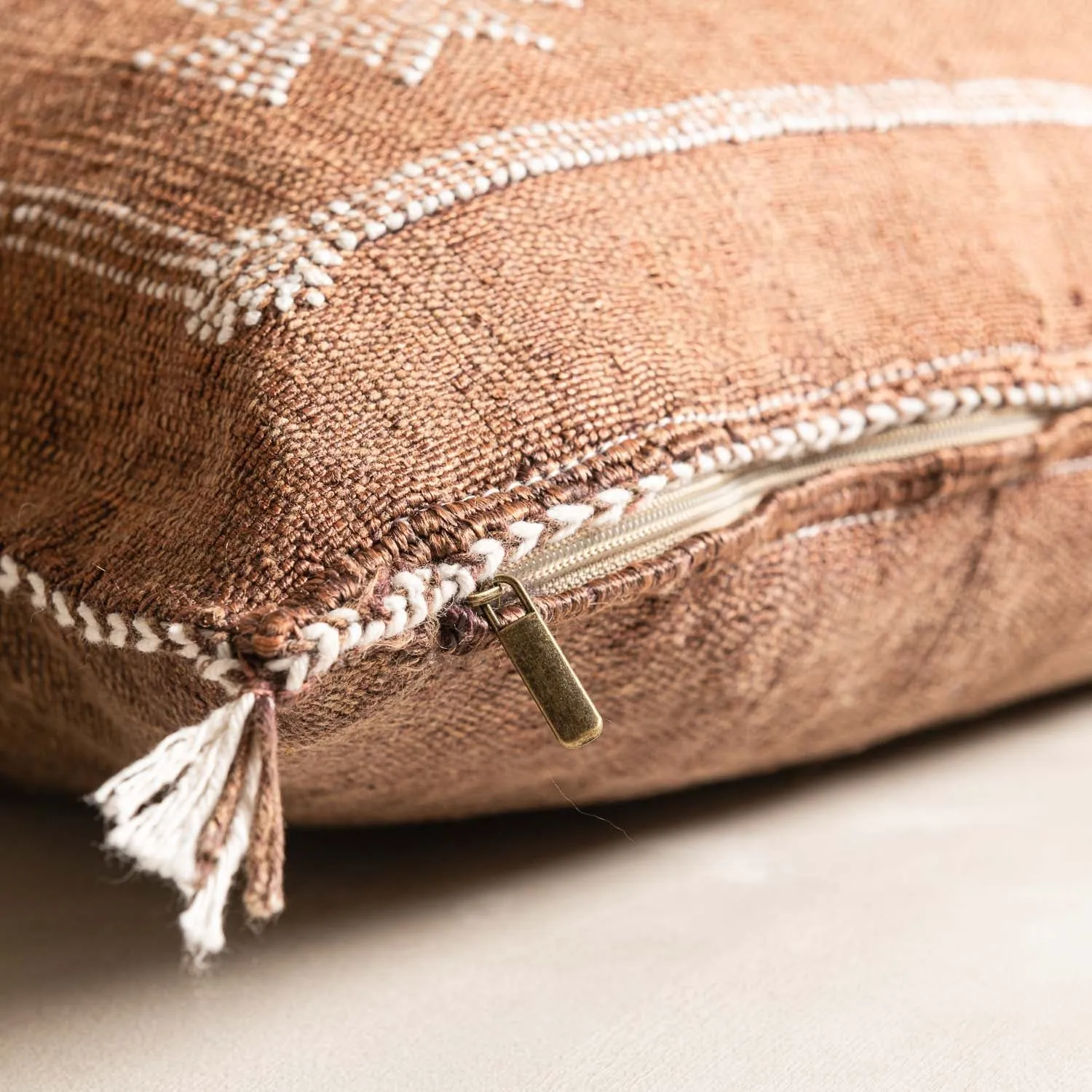 Brown Cactus silk pillow cover