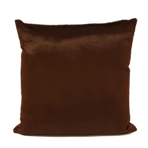 Brown Silk Velvet Decorative Pillow