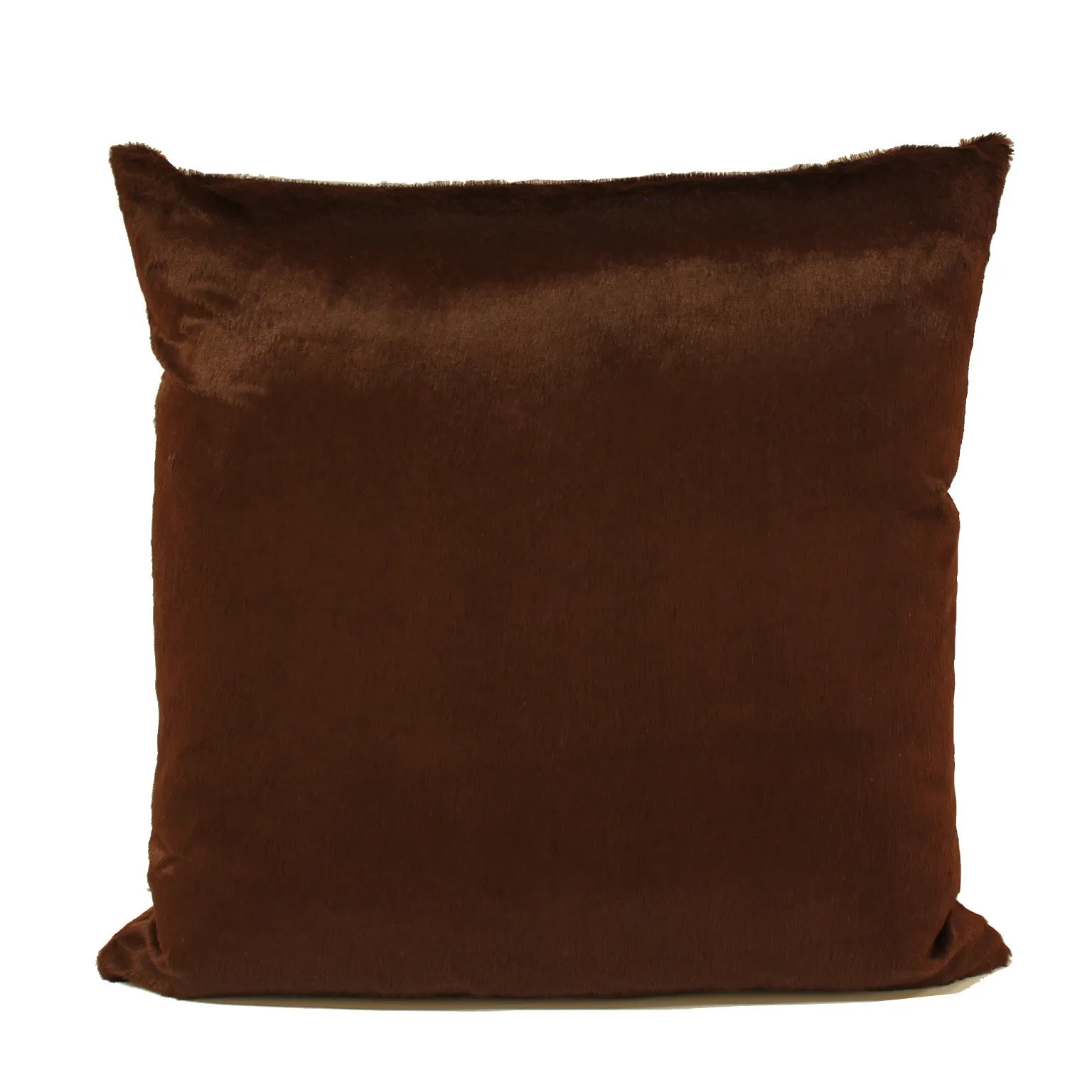 Brown Silk Velvet Decorative Pillow