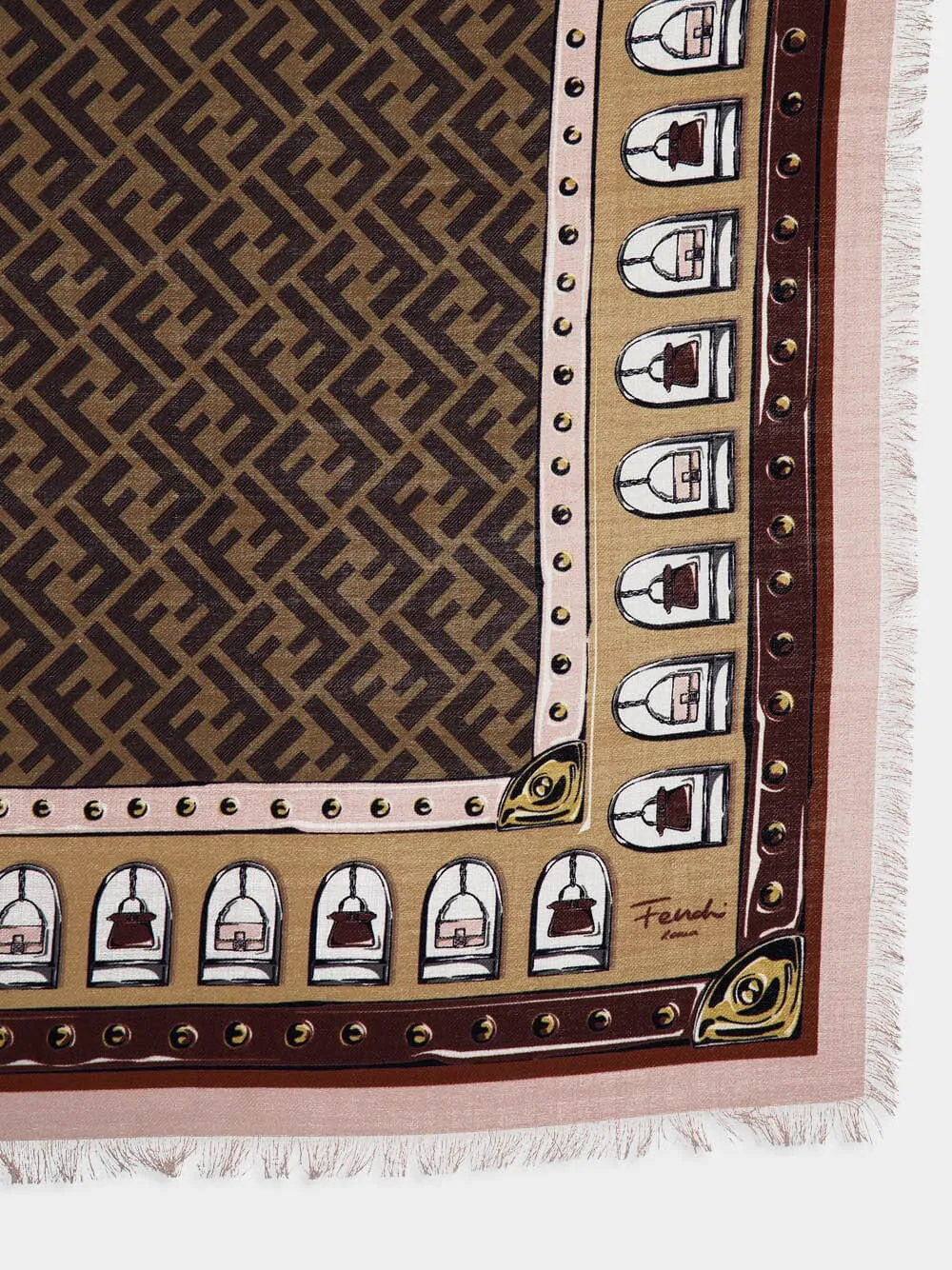 Brown Wool-Silk Shawl