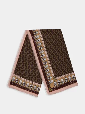 Brown Wool-Silk Shawl