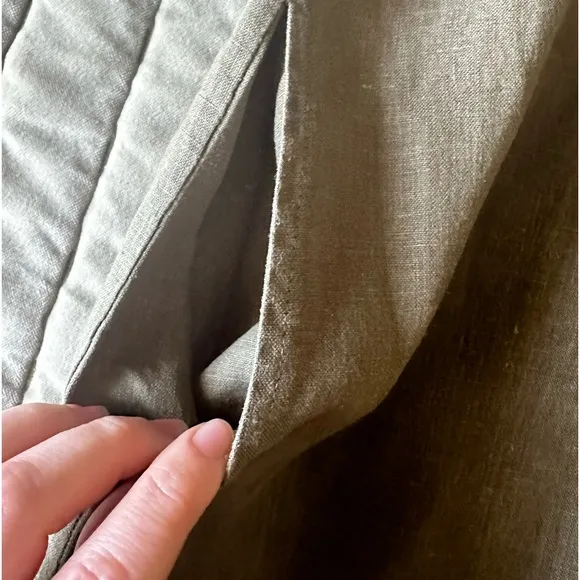 Bryn Walker Linen Bingley Tunic Dress - Olive Green - XS