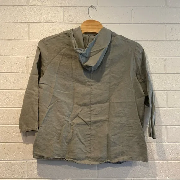 Bryn Walker Women's Linen jacket‎ Gray Large With pockets