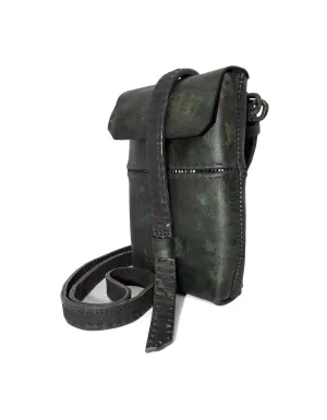 buffalo leather open seam cross body bag