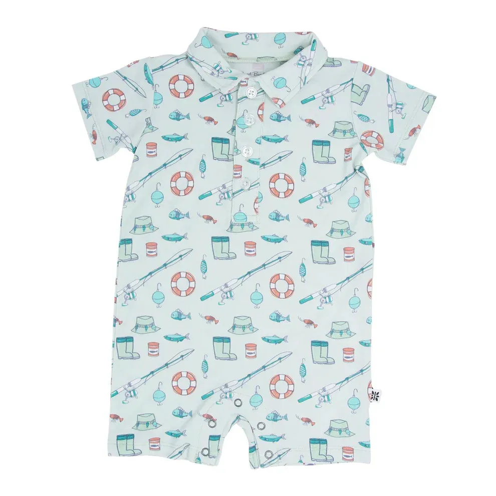 Cast A Line Polo Romper