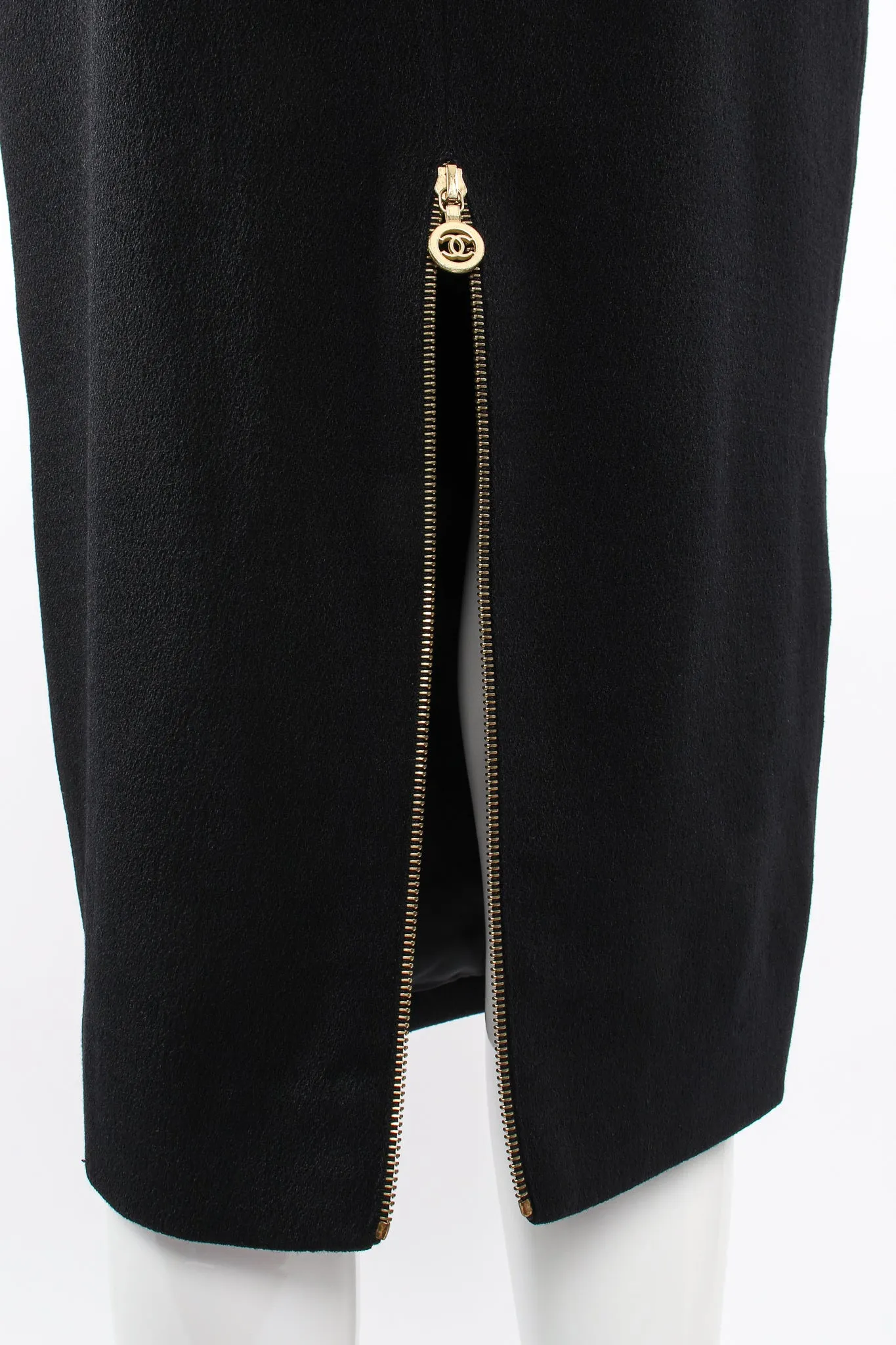 CC Logo Zipper Midi Skirt