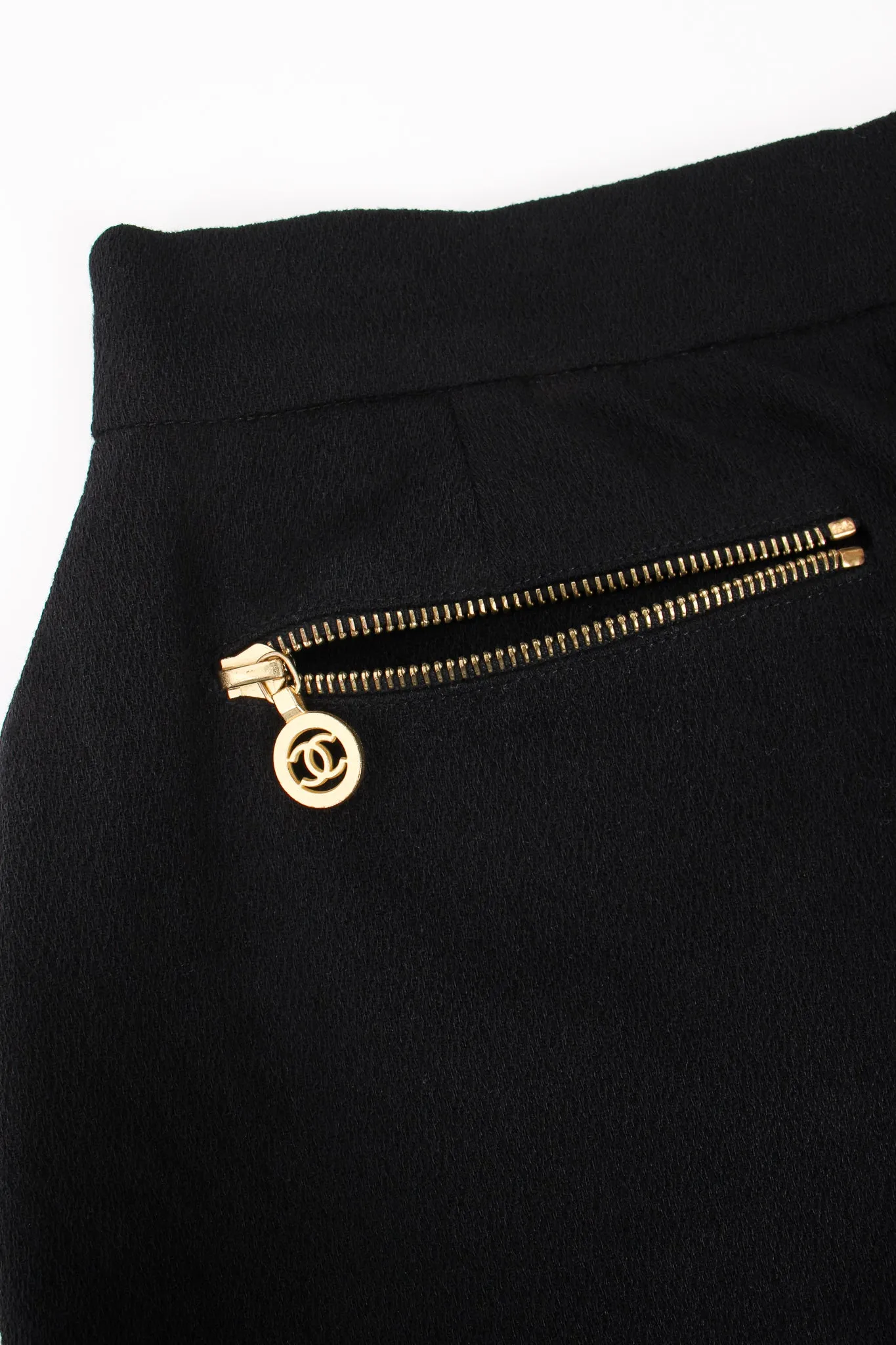 CC Logo Zipper Midi Skirt