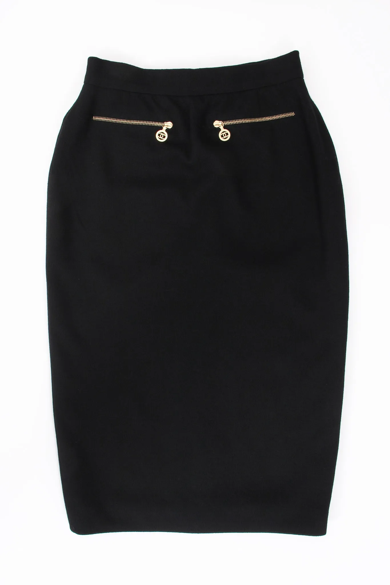 CC Logo Zipper Midi Skirt