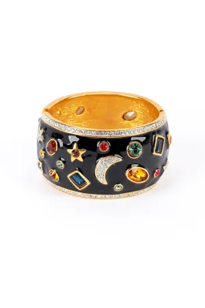 Celestial Black Enamel Gem Bracelet