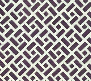 China Seas Fabric: Edo Grande - Custom Purple on Tinted Belgian Linen / Cotton