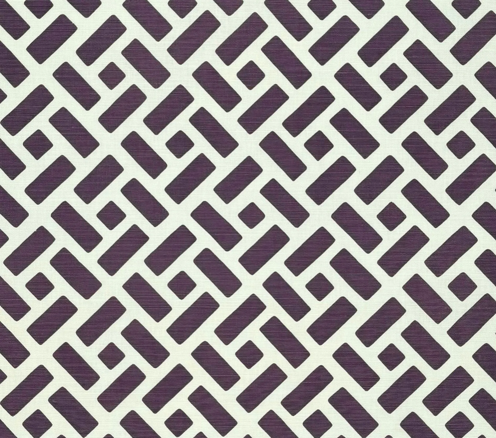 China Seas Fabric: Edo Grande - Custom Purple on Tinted Belgian Linen / Cotton