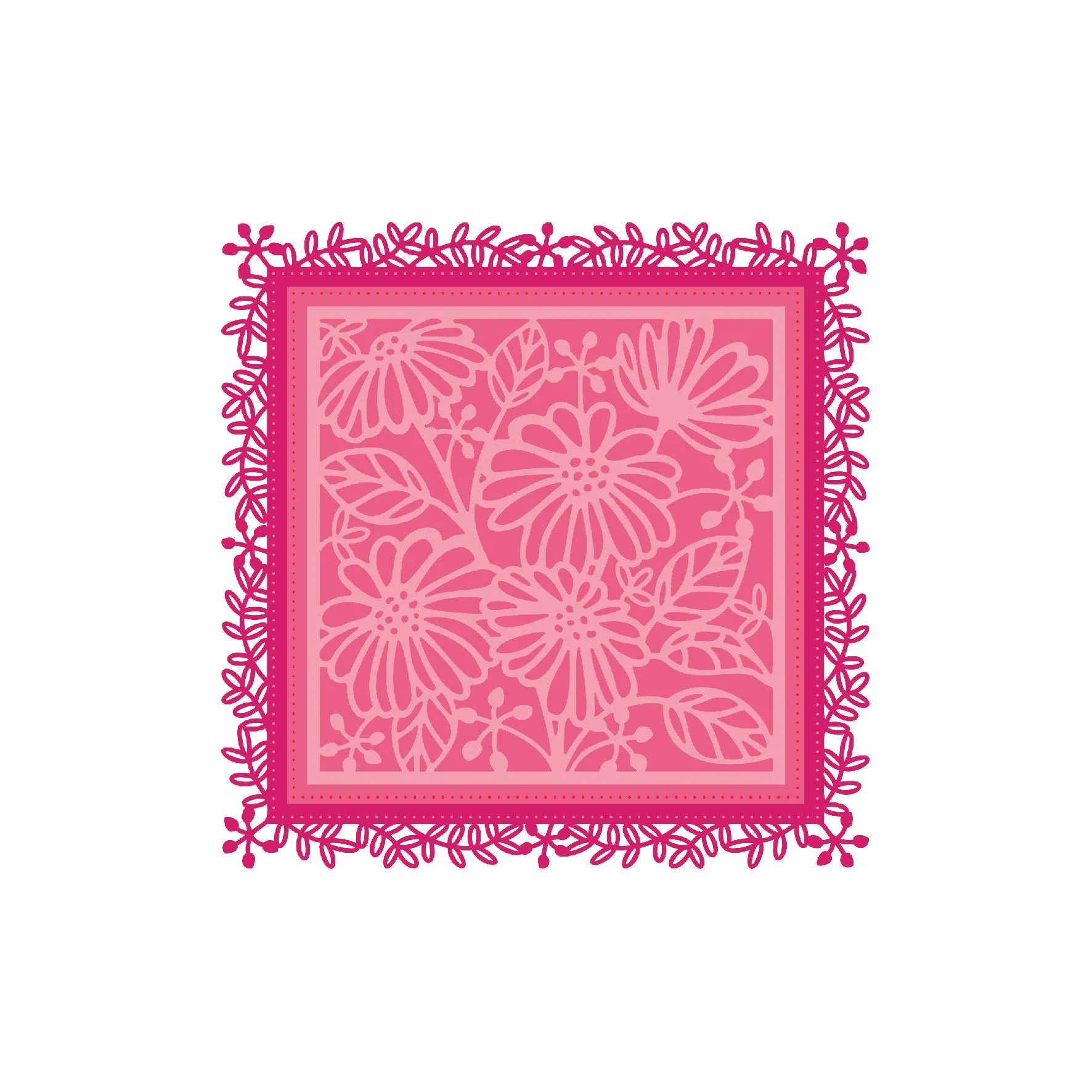 Chloes Creative Cards Metal Die Set - Leafy Lace Background