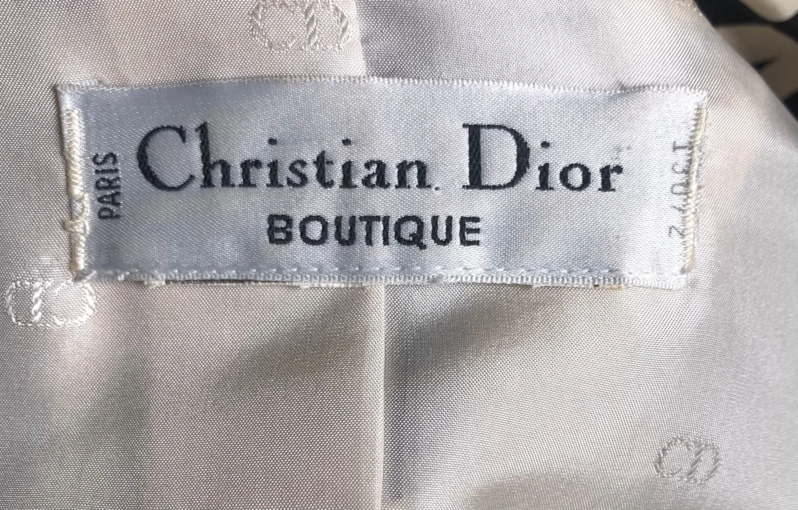Christian Dior Boutique 1990's Fer Forge Motif Print Silk Jacket/Blouse