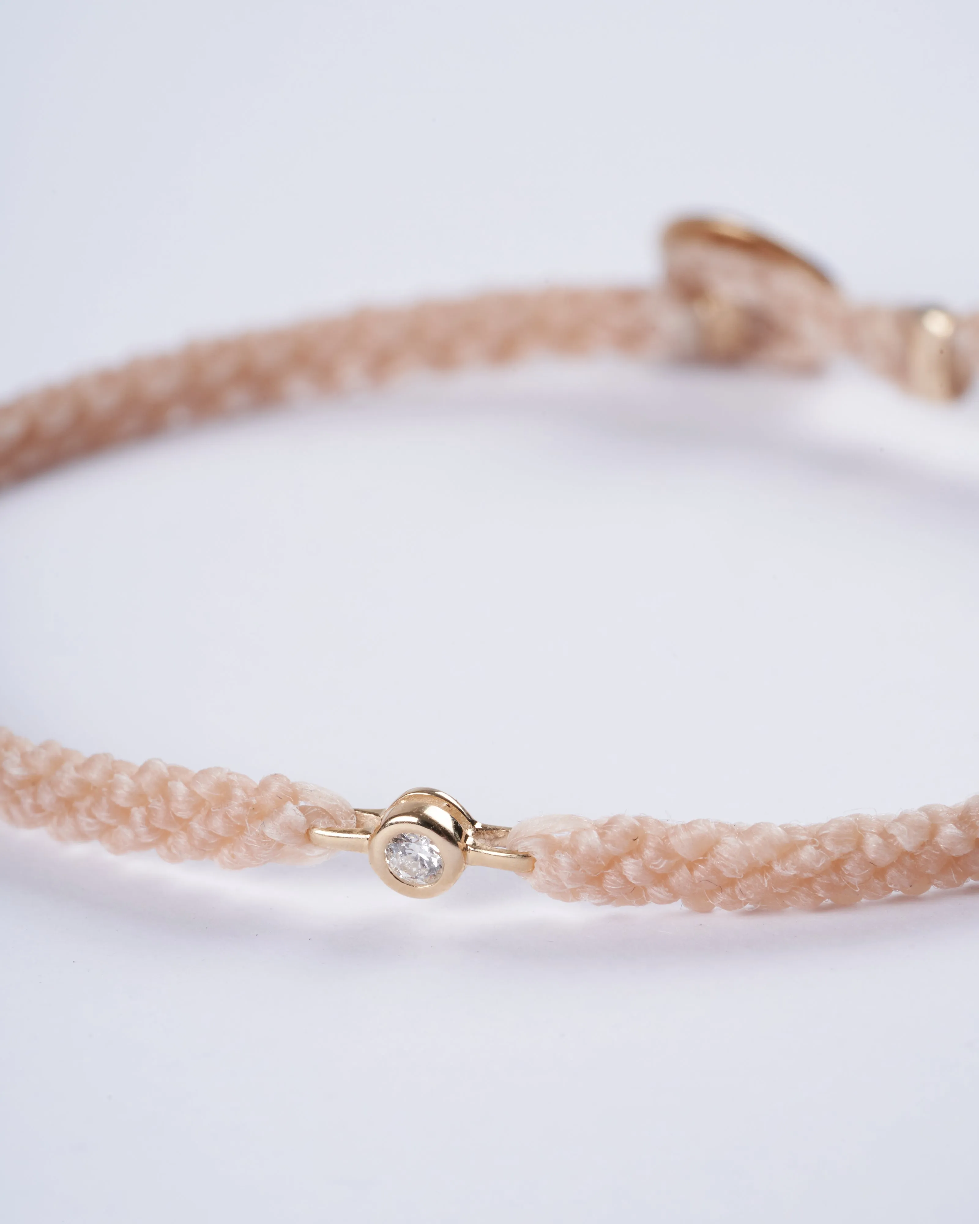 classic diamond bracelet in natural - natural nylon and stone