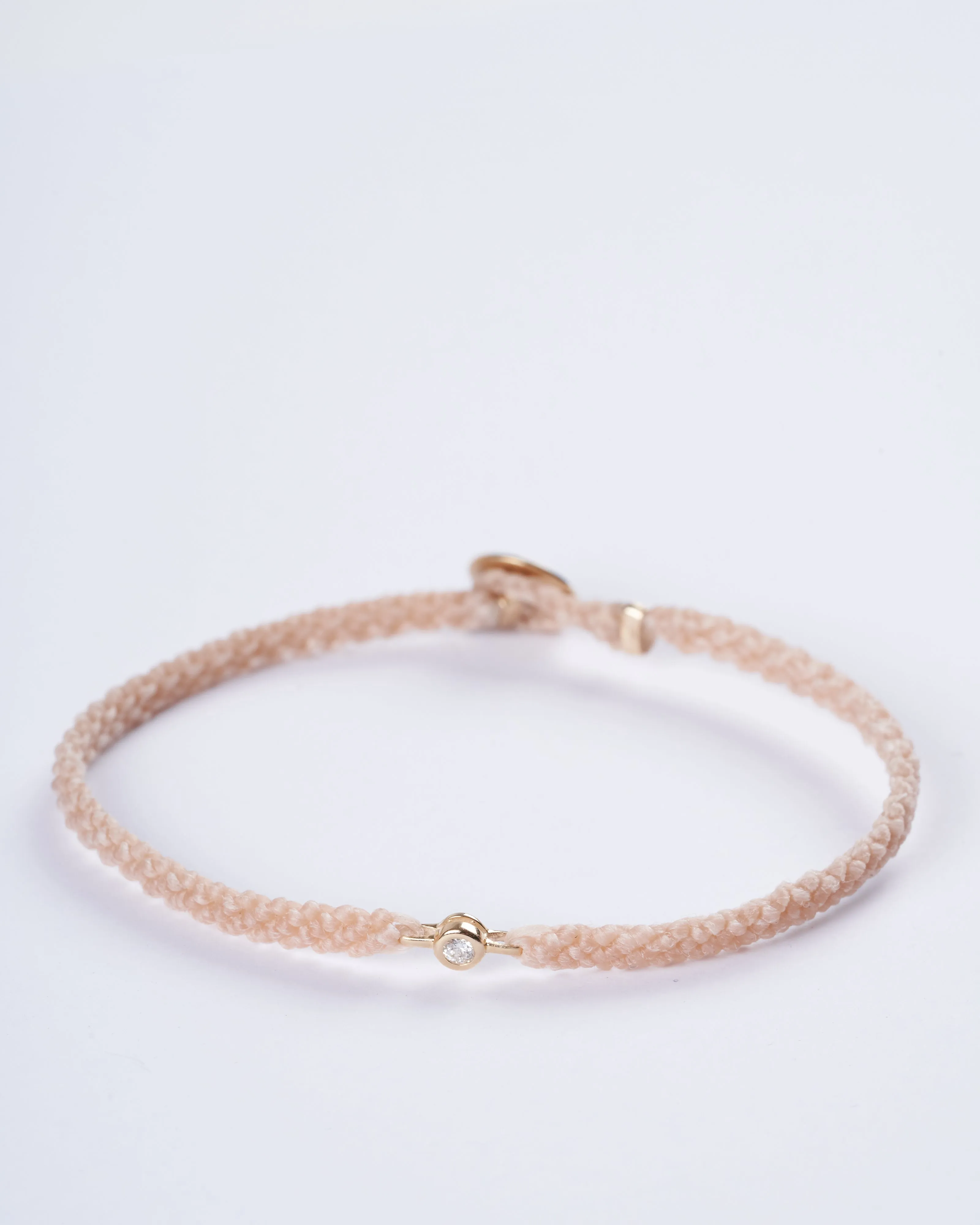classic diamond bracelet in natural - natural nylon and stone