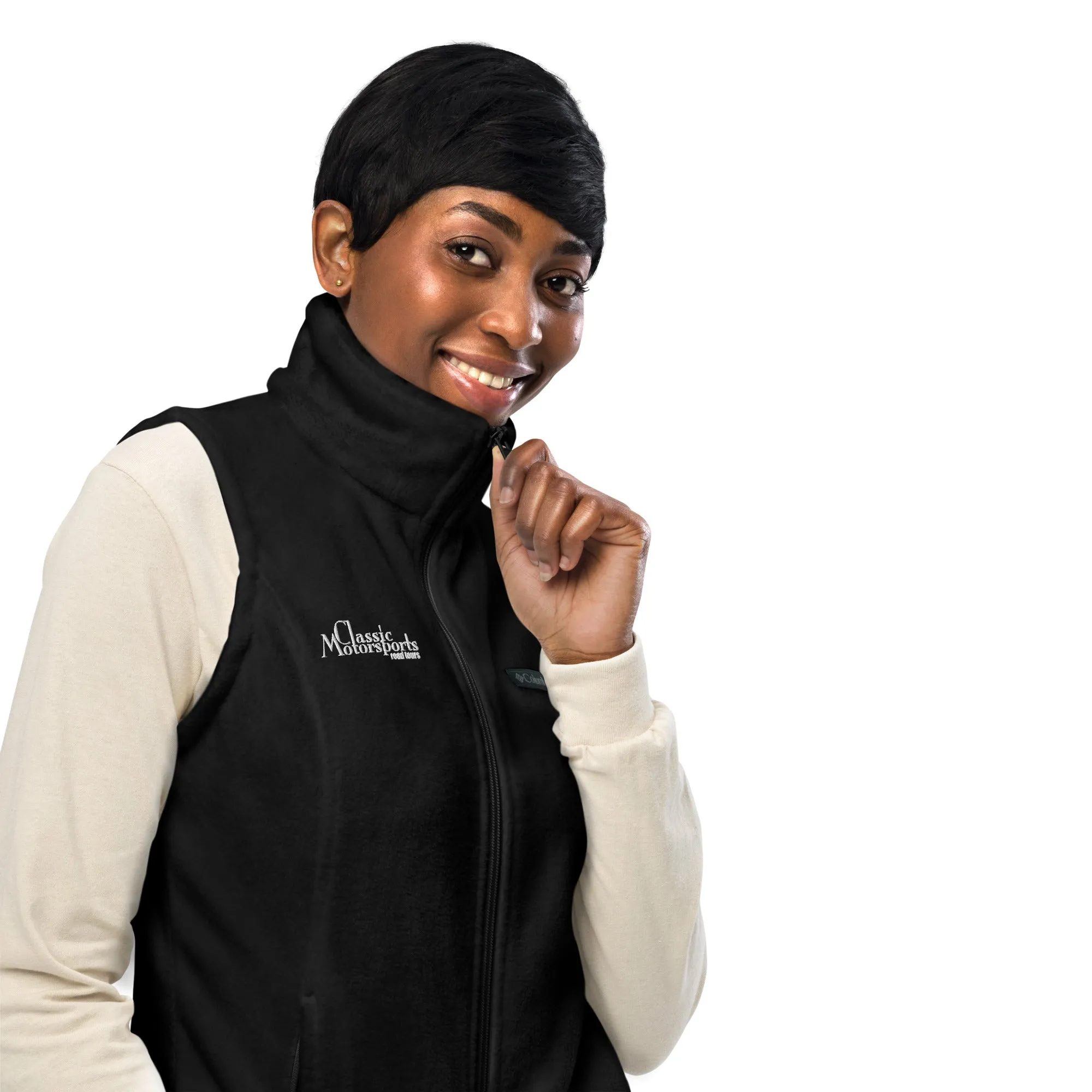 Classic Motorsports Road Tours Women’s Embroidered Columbia Fleece Vest