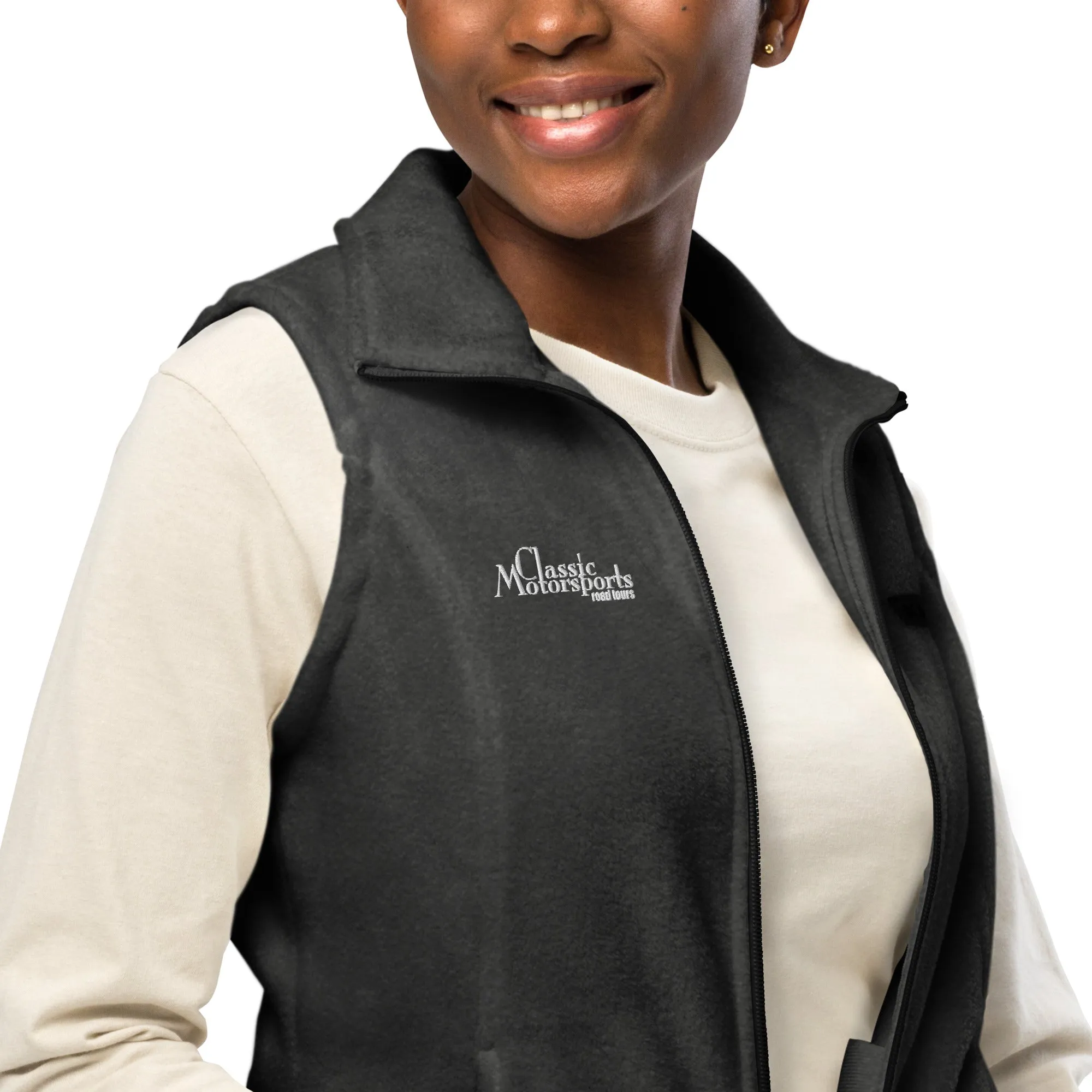 Classic Motorsports Road Tours Women’s Embroidered Columbia Fleece Vest