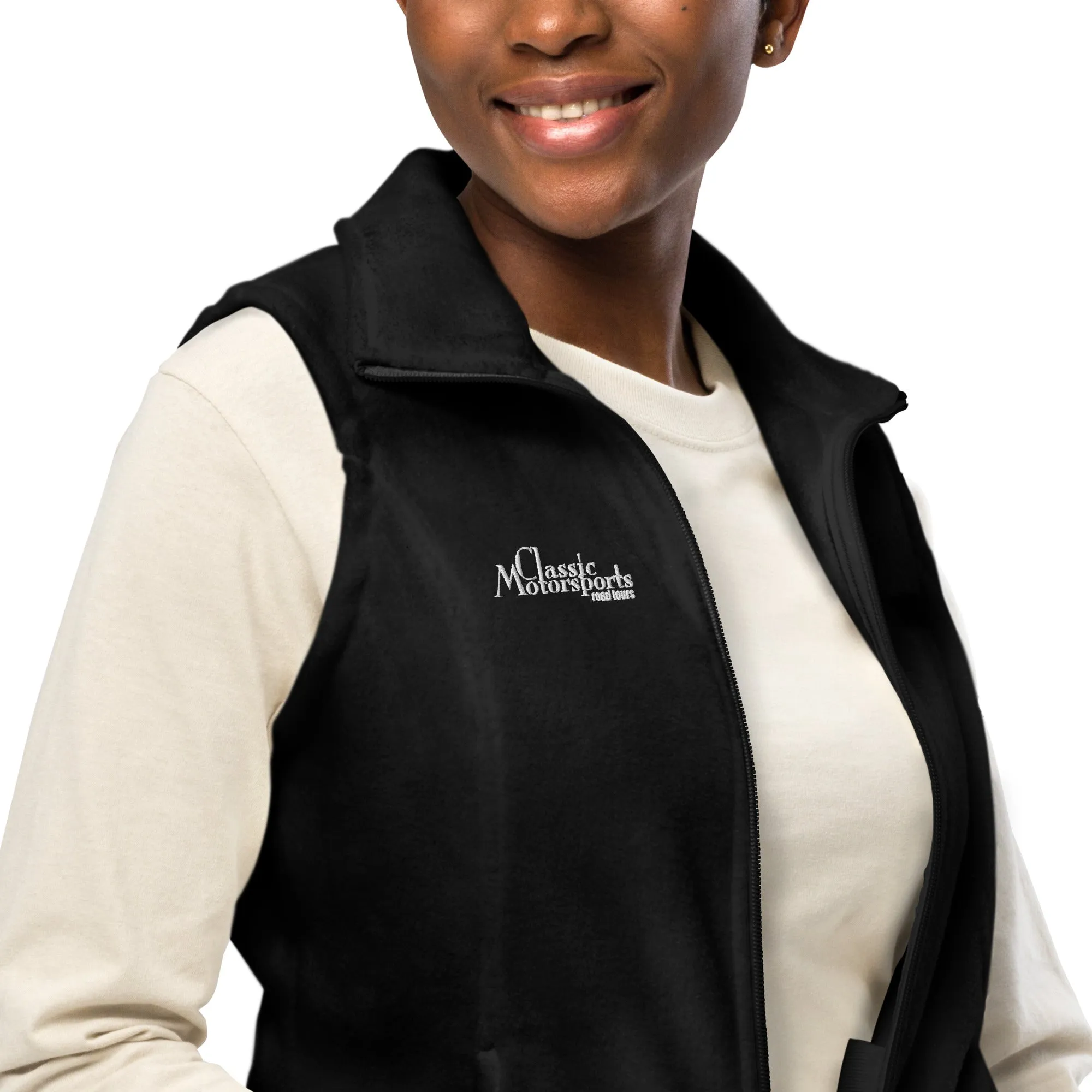 Classic Motorsports Road Tours Women’s Embroidered Columbia Fleece Vest