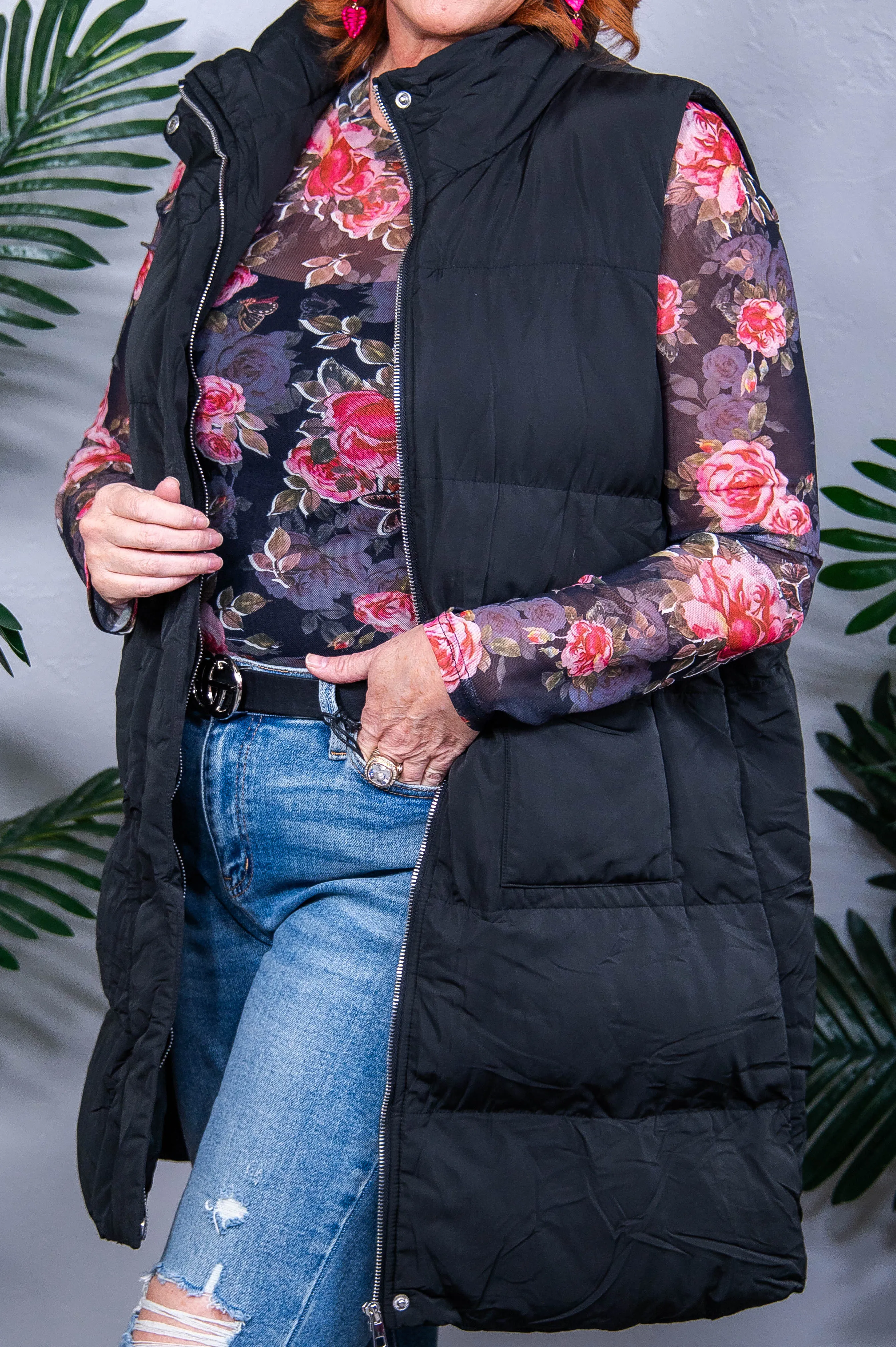 Cold and Calculated Longline Puffer Vest