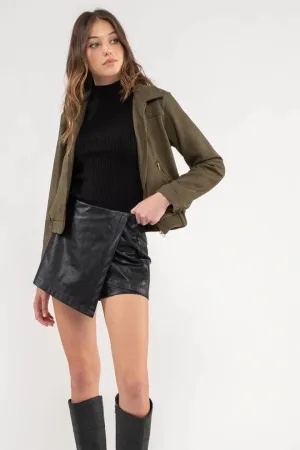 Collar Front Zip Jacket