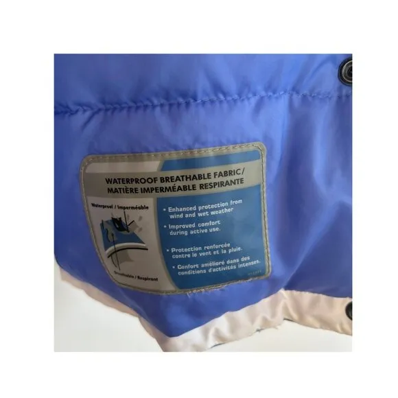 Columbia après-ski Snowboard Winter Jacket Size 1X Waterproof Blue &amp; White