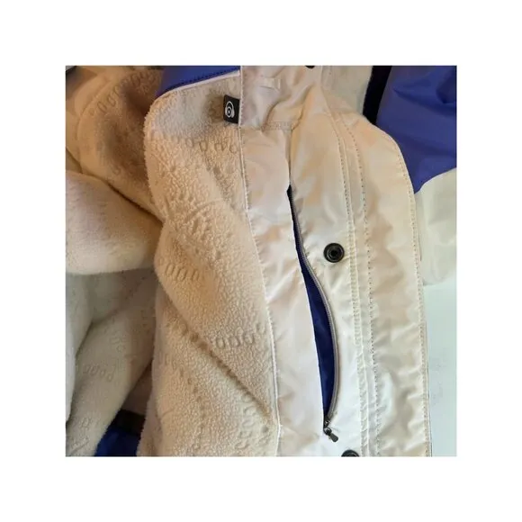 Columbia après-ski Snowboard Winter Jacket Size 1X Waterproof Blue &amp; White