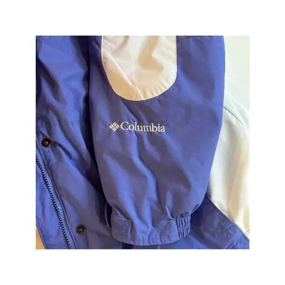 Columbia après-ski Snowboard Winter Jacket Size 1X Waterproof Blue &amp; White