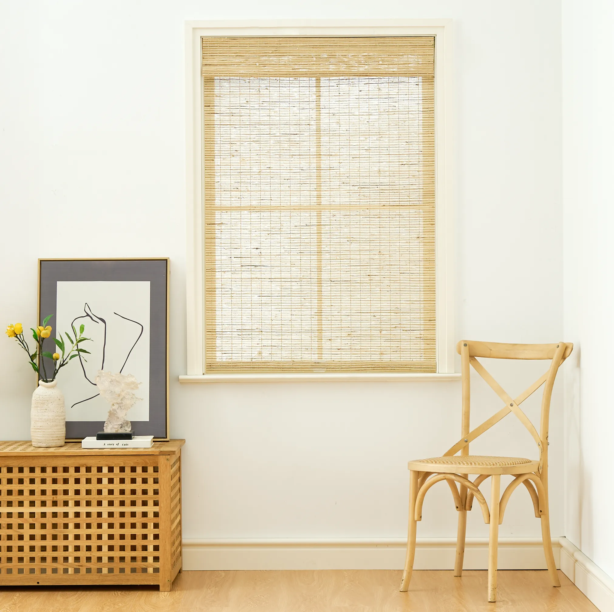 Cora Woven Bamboo Shade| Beige Brown