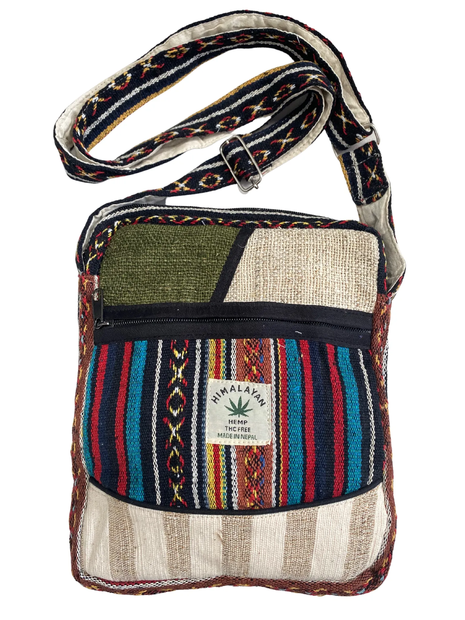 Cotton and hemp shoulder bag