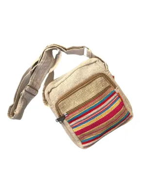 Cotton and hemp square festival bag