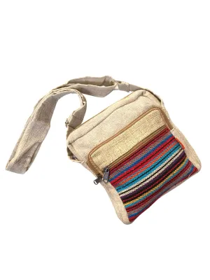Cotton and hemp square festival bag
