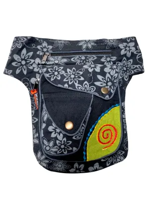 Cotton hip bag embroidered