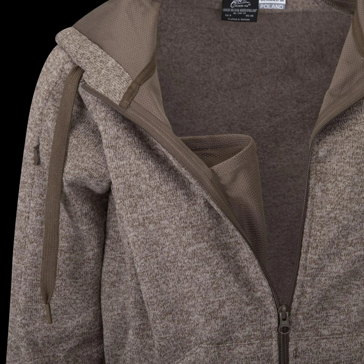 Covert Tactical Hoodie (FullZip) - Melange Light Tan